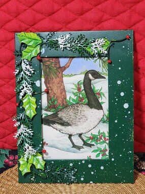 Unique Decorative Metal Picture Frame with Attached Metal Decorations.